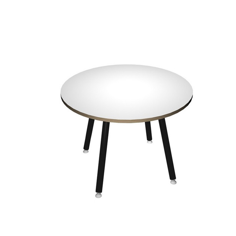 Tavolo riunione tondo 100cm Bianco Skinny Metal
