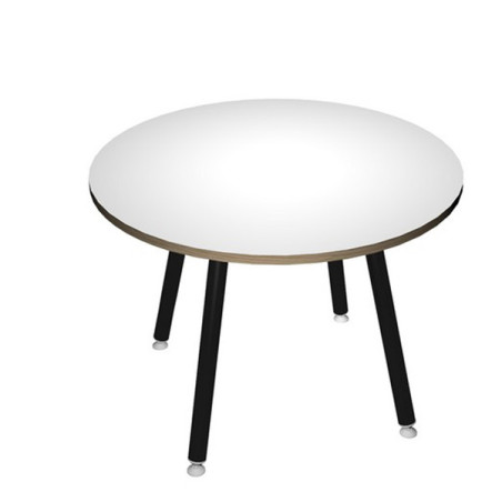 Tavolo riunione tondo 100cm Bianco Skinny Metal