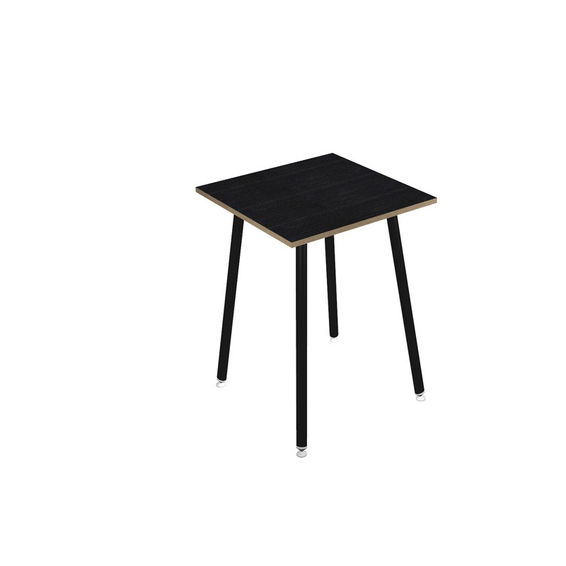 Tavolo alto 80x80xH105cm Nero/ Nero venato Skinny Metal