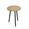 Tavolo alto tondo 80xH105cm Nero/Rovere Skinny Metal