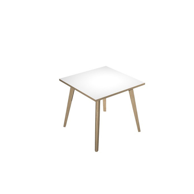 Scrivania 80x80xH74,4cm Rovere/Bianco Woody