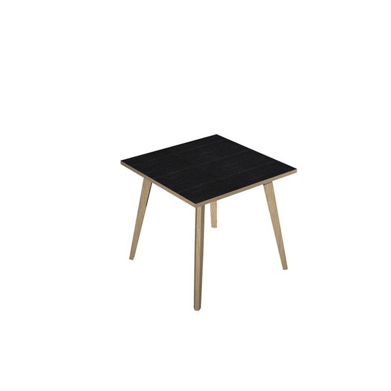 Scrivania 80x80xH74,4cm Rovere/Nero venato Woody