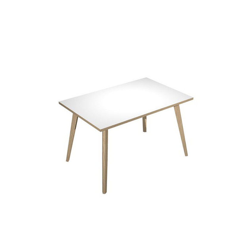 Scrivania 120x80xH74,4cm Rovere/Bianco Woody