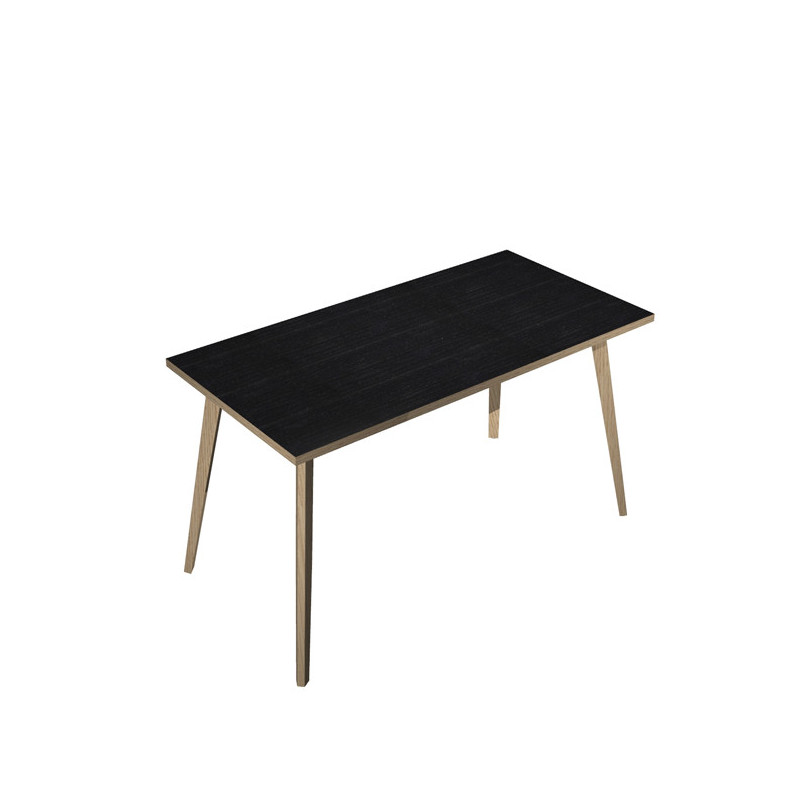 Scrivania 120x80xH74,4cm Rovere/Nero venato Woody