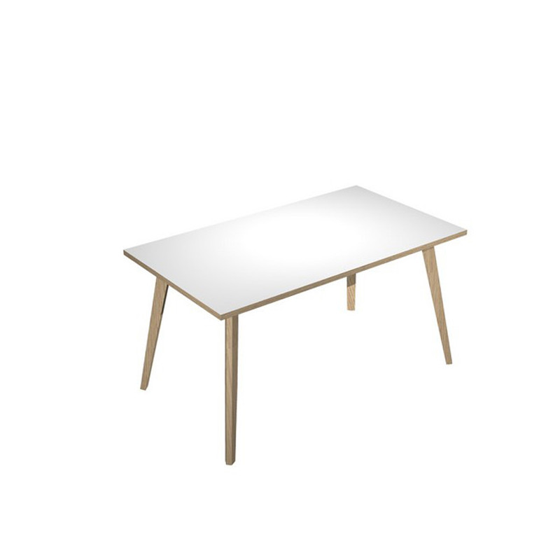 Scrivania 140x80xH74,4cm Rovere/Bianco Woody