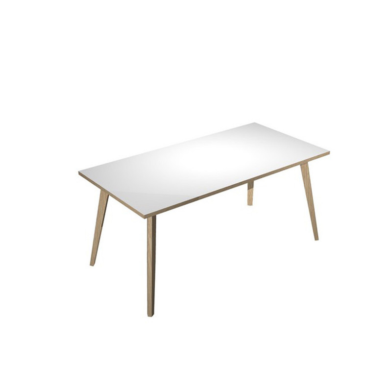 Scrivania 160x80xH74,4cm Rovere/Bianco Woody