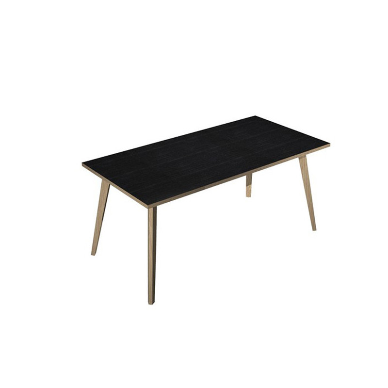 Scrivania 160x80xH74,4cm Rovere/Nero venato Woody