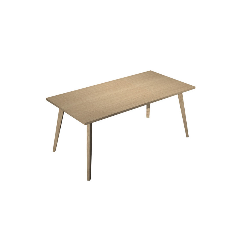 Scrivania 180x80xH74,4cm Rovere/Rovere Woody