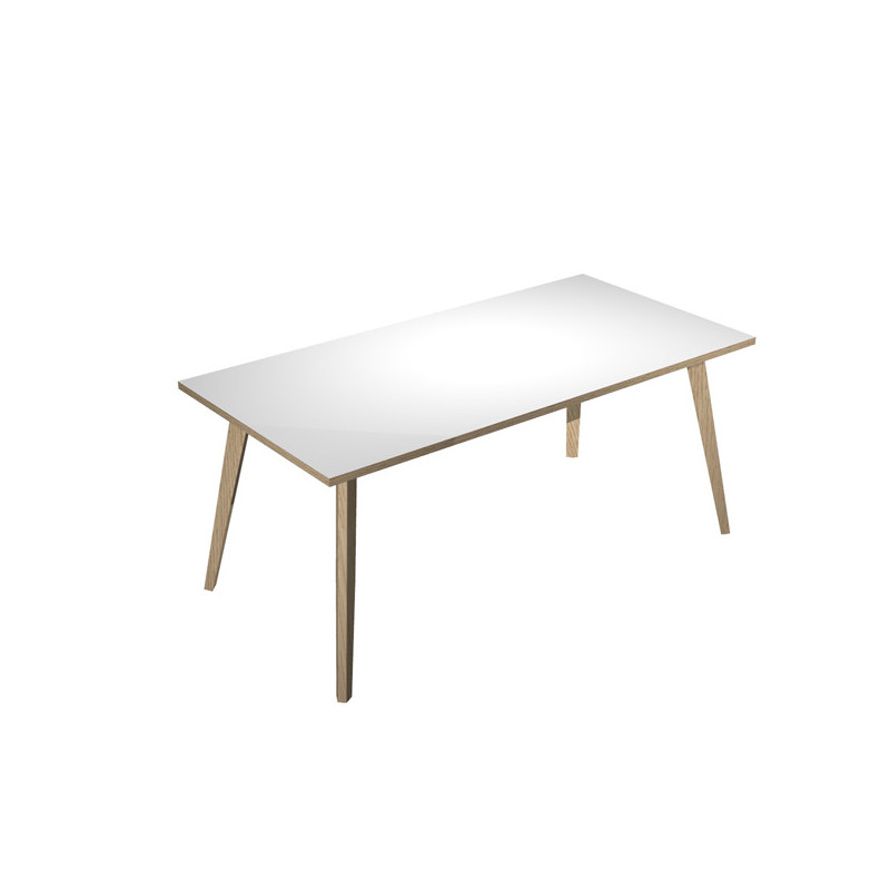 Scrivania 180x80xH74,4cm Rovere/Bianco Woody