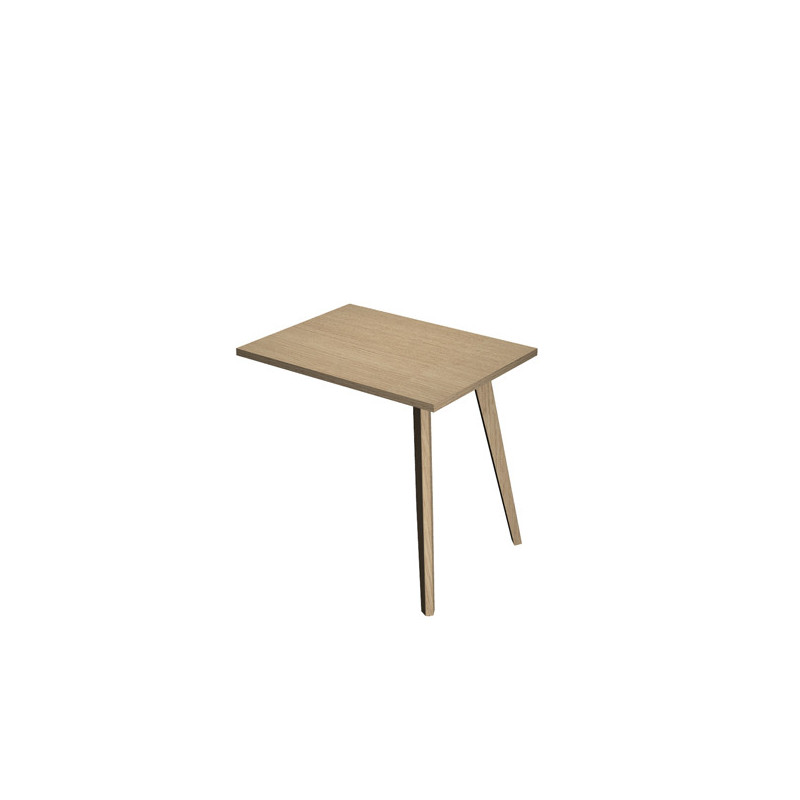 Allungo dx/sx 60x80xH74,4cm per scrivanie Woody Rovere/Rovere