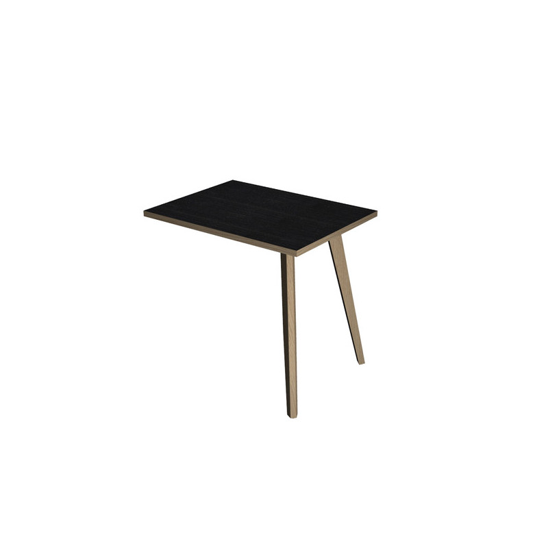 Allungo dx/sx 60x80xH74,4cm per scrivanie Woody Rovere/Nero venato