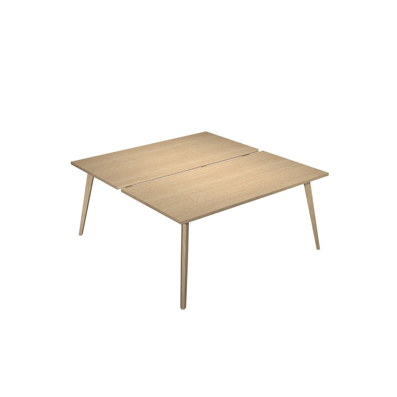 Scrivania a 2 postazioni contrap. 120x166cm Rovere/Rovere Woody