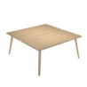 Scrivania a 2 postazioni contrap. 140x166cm Rovere/Rovere Woody