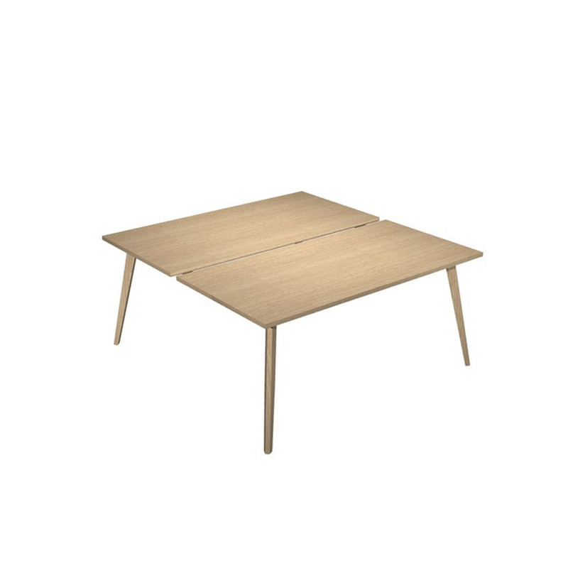 Scrivania a 2 postazioni contrap. 160x166cm Rovere/Rovere Woody