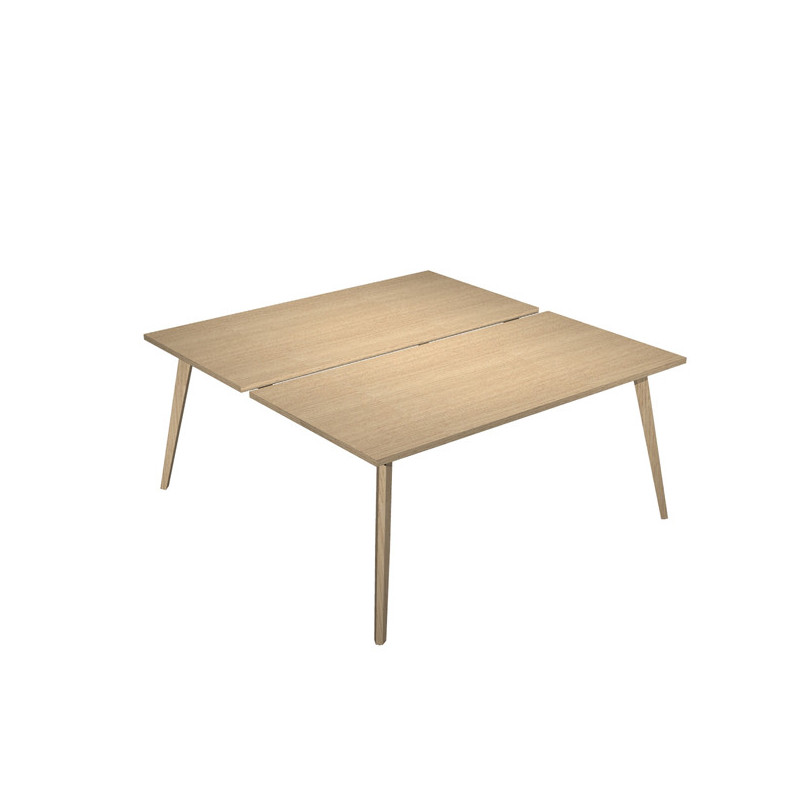 Scrivania a 2 postazioni contrap. 180x166cm Rovere/Rovere Woody