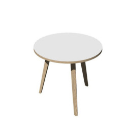 Tavolo riunione tondo 80cm Rovere/Bianco Woody