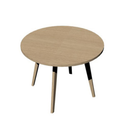 Tavolo riunione tondo 100cm Rovere/Rovere Woody