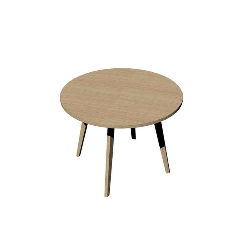 Tavolo riunione tondo 100cm Rovere/Rovere Woody
