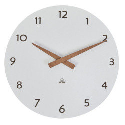 Orologio da parete 30cm bianco/legno HorMilena Alba