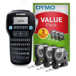 Promo Pack ETICHETTATRICE LABELMANAGER 160 DYMO+3 nastri D1 12mm N/B