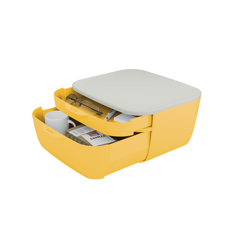 Cassettiera 2 scomparti Giallo Cosy Leitz