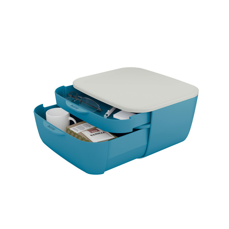 Cassettiera 2 scomparti blu Cosy Leitz