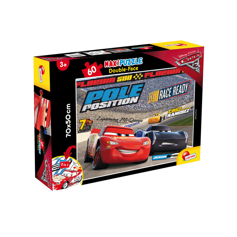 Puzzle Maxi 60pz "Disney Cars 3 Challenge" Lisciani