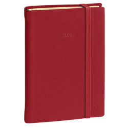 Agenda settimanale Ministro Prestige 16x24cm Silk bordeaux 2025 Quo Vadis