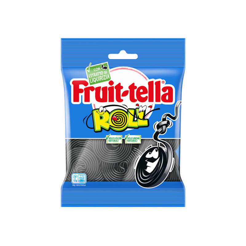 Caramelle gommose Fruit-tella Liquirizie Roll f.to pocket 90gr