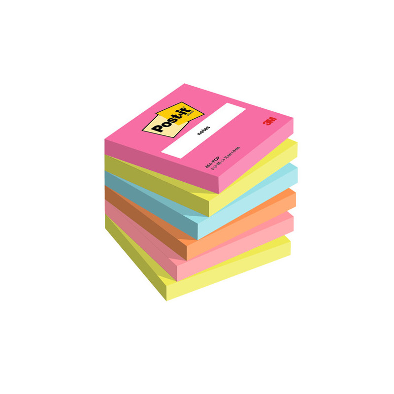 Cf. 6pz blocco 100fg. Post-it© Notes 76x76mm 654-POP Popmistic