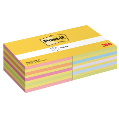 Cf 2pz cubo 450fg. Post-it© Notes 76x76mm 2028-0CPPX2 colori ass. neon/pastello