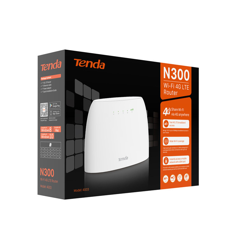 Router Wi-Fi 4G LTE N300 Cat.4 Tenda