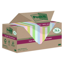 Cf 14+4pz blocco 70fg Post-it©SuperSticky Green 76x76mm 654R-SSCOL14+4 pastello