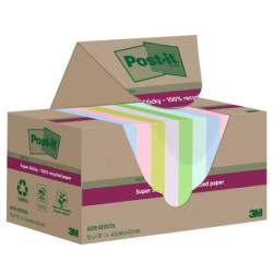 Cf 12pz blocco 70fg Post-it©SuperSticky Green 47,6x47x6mm 622R-SS12COL pastello