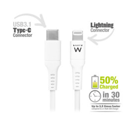 Cavo USB-C/Lightning per smartphone e tablet 1mt Eminent