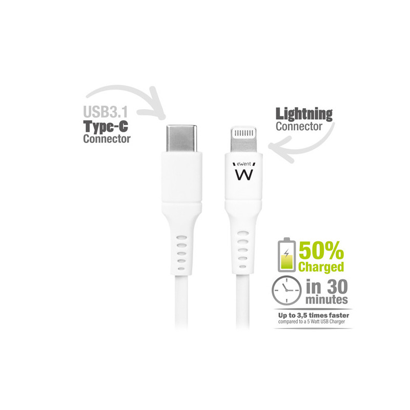 Cavo USB-C/Lightning per smartphone e tablet 1mt Eminent