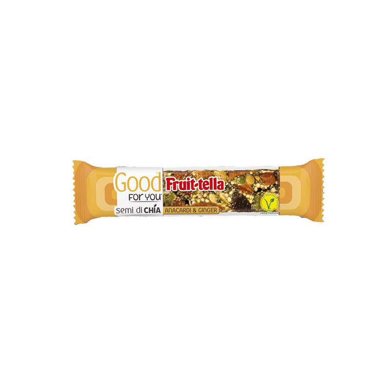 Barretta di frutta secca anacardi e ginger 36gr Good For You Fruitella