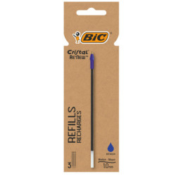 Blister 3 refill Cristal© Re'New 1mm blu BIC©