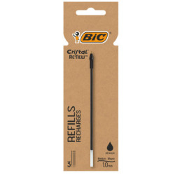 Blister 3 refill Cristal© Re'New 1mm nero BIC©