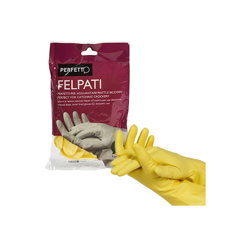 Blister 2 guanti in lattice felpati Taglia media M/7