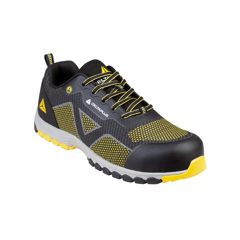 Calzatura di Sicurezza Memphis bassa S1P ESD HRO SRC Nø47 nero giallo