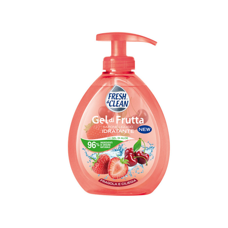 Sapone liquido FreshClean gel fragola e ciliegia 300ml