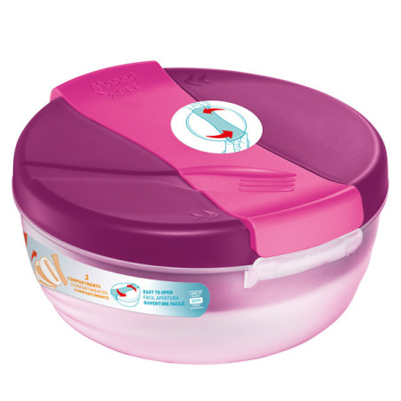 Lunch Bowl Origins a 3 scompartimenti 1,4 lt rosa Maped