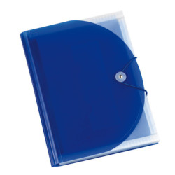 Portadocumenti a soffietto in PP blu A4 13 tasche Plastidea