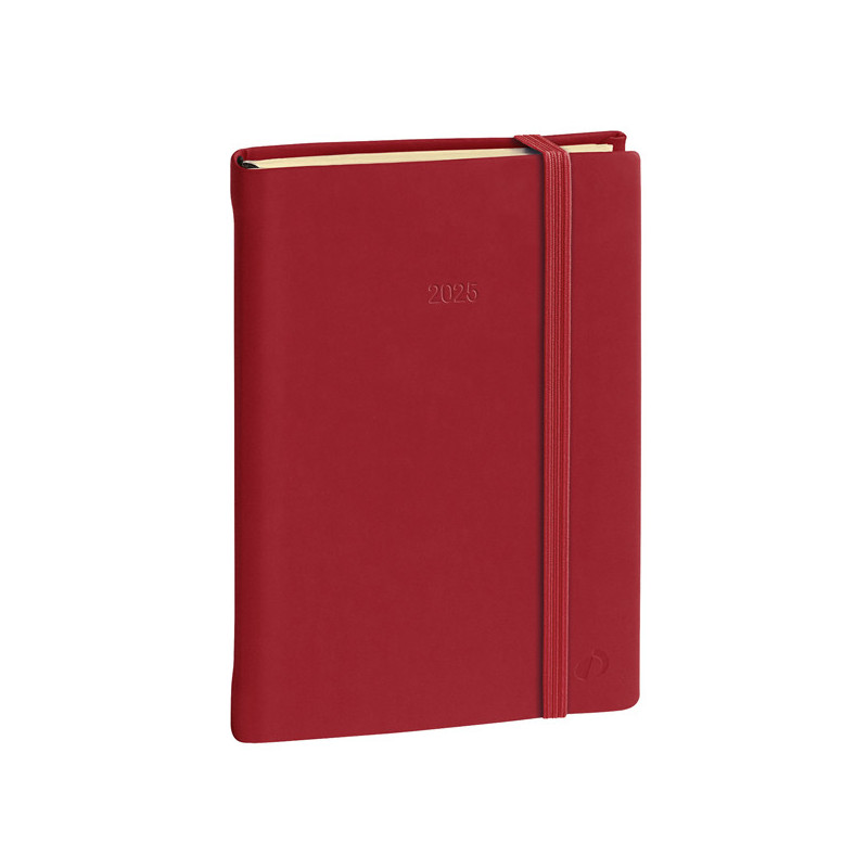 Agenda giornal. Daily Pocket Prestige 8,5x13cm Silk bordeaux 2025 QuoVadis