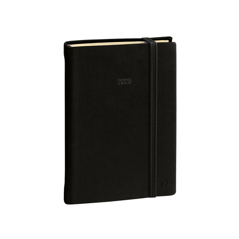 Agenda giornaliera Daily 21 Prestige 15x21cm Silk nero 2025 Quo Vadis