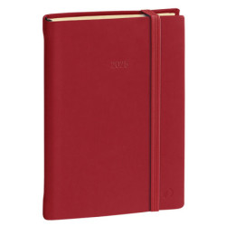 Agenda giornaliera Daily 21 Prestige 15x21cm Silk bordeaux 2025 Quo Vadis