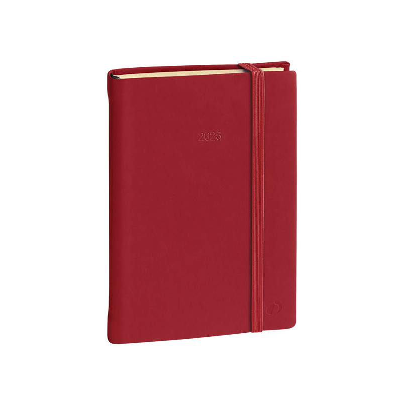 Agenda giornaliera Daily 21 Prestige 15x21cm Silk bordeaux 2025 Quo Vadis