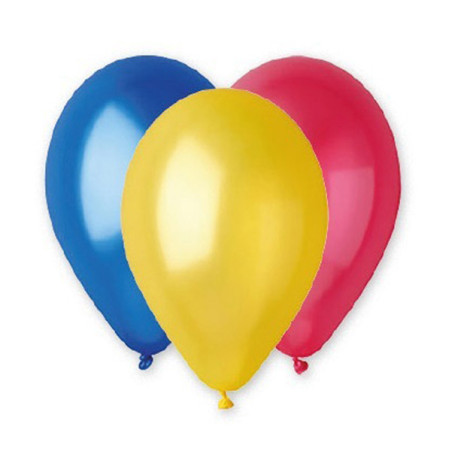 Busta 16 palloncini 26cm metal assortiti Big Party