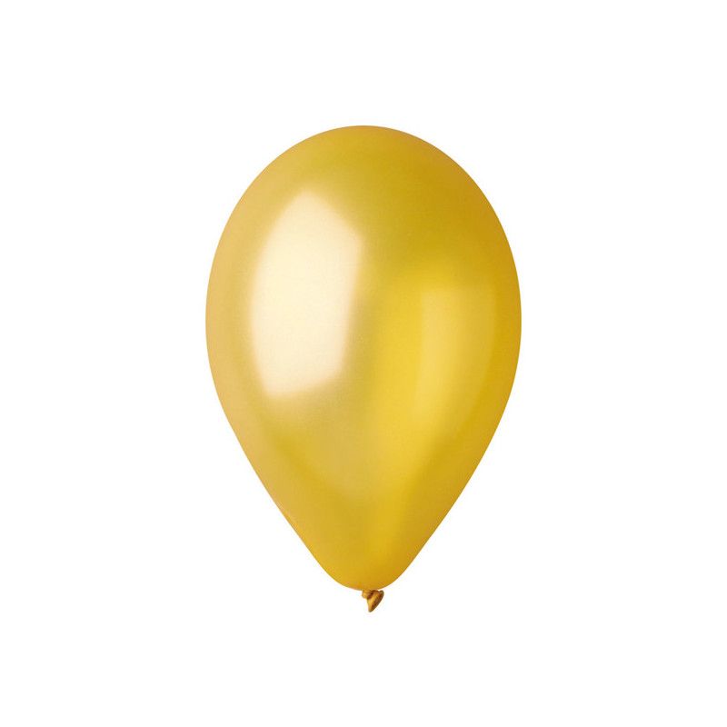 Busta 16 palloncini 26cm metal oro Big Party